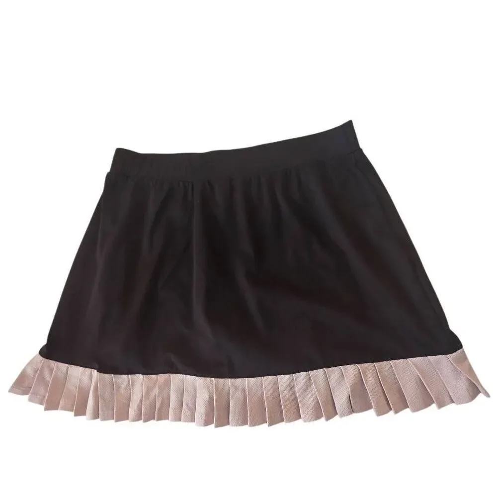 Tail Activewear Womens Pleated Tennis Pickleball Mini Skort Black Lilac Small